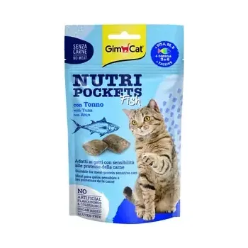 Pamlsek pro kočku GIMBORN Gimcat Nutri pockets losos kapsička 60g (4002064419435)