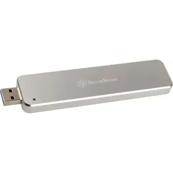 Ukládání dat SilverStone MS09S externí box pro M.2 SSD s vysouvacím USB 3.1 konektorem stříbrná (SST-MS09S)