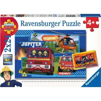 Puzzle Ravensburger Požárník Sam: Pojďme hasit - 2x24 dílků (078264)