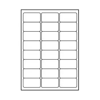 Samolepící etiketa Logo etikety 68mm x 36mm, A4, matné, bílé, 24 etiket, 140g/m2, baleno po 25 ks, pro inkoustové a laserové tiskárny (EL068ANT3L)