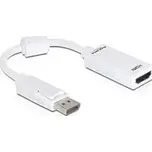 DeLock kabel DisplayPort samec na HDMI A samice, délka 12,5cm, bílý (61767)