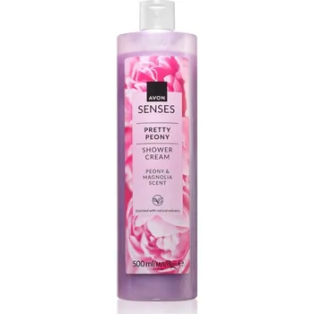 Koupelový olej Avon Senses Pretty Peony & Magnolia jemný sprchový krém 500 ml