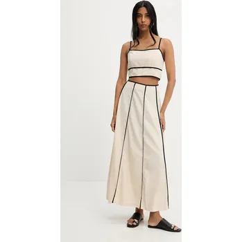 Dámská sukně Sada - top a sukně Answear.LAB MA1176BA.hms béžová 80X, vel. L