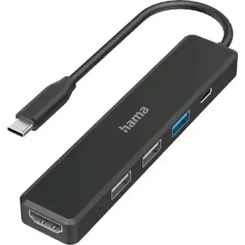 Notebook Hama USB-C hub, multiport, 4x USB, 1x HDMI
