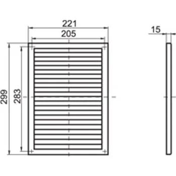 Větrací mřížka Mřížka ventil. MV 160s/160a 53-14-801-03353