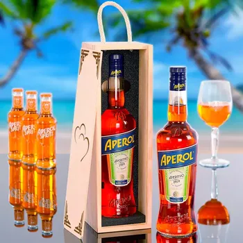 výroba alkoholu Aperol v Dárkové Kazetě Standardní víko