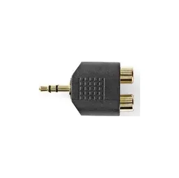 Audio kabel Nedis Stereo audio adaptér jack 3.5 mm (M) - 2x RCA (F) 10 ks černá (CAGP22940BKG)