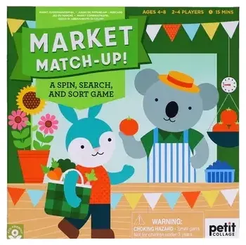 Desková hra Petit Collage Tržnice - zatoč, hledej a roztřiď! (PTC700)