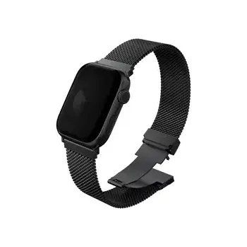 Řemínek na hodinky UNIQ DANTE PRO řemínek pro Apple Watch 42 41 40 mm - GRAPHITE BLACK (černá) (8886463692219)