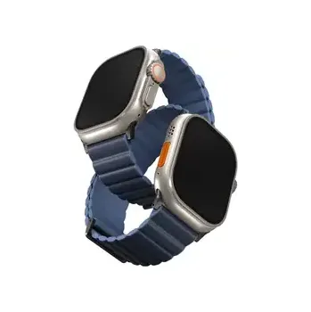Řemínek na hodinky UNIQ Revix Premium Edition Reversible Magnetic řemínek pro Apple Watch 49 45 44 42 mm - PRUSSIAN (modrá) (8886463684290)