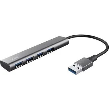 USB hub Trust Halyx USB-A šedá (24947)