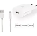 Nedis WCHAL242AWT Síťový adaptér 1x USB-A + datový kabel USB - Lightning 1 m bílá (WCHAL242AWT)