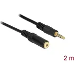 Delock prodlužovací kabel Audio Stereo Jack 3.5 mm samec Stereo Jack 3.5 mm samice 2 m černá (84667-D)