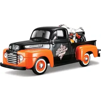 autíčko Maisto Harley-Davidson Custom 1948 Ford F-1 Pick up + 1958 FLH Duo Glide (101232161-32180)