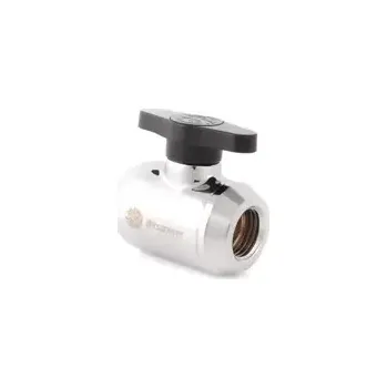 Ventil BitsPower uzavírací ventil 2x G1/4" ventil stříbrná (BP-MVV-SLBK)