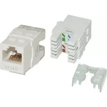 Síťový konektor Masterlan Keystone UTP Cat 6 - bílá (LY-KJ6A-15)