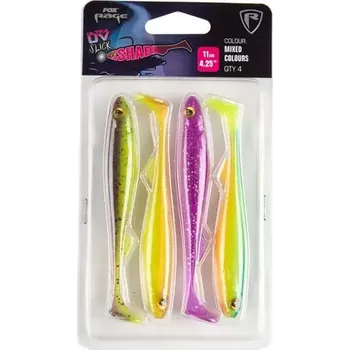 Umělá nástraha FOX Rage Gumová nástraha Slick Shad 7cm Mixed UV Colour Pack 5ks (NMC035)