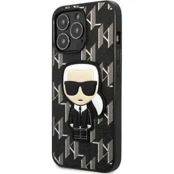 Pouzdro na mobilní telefon Karl Lagerfeld Monogram Ikonik Kryt pro Apple iPhone 13 Pro černá (3666339049386)