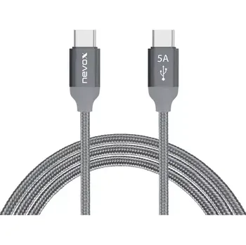 Datový kabel Nevox Kabel USB-C (M) - USB-C (M) 2 m šedá (4250686406542)