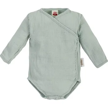 Makoma Mušelínové body zavinovací dlouhý rukáv PISTÁCIOVÉ - 62