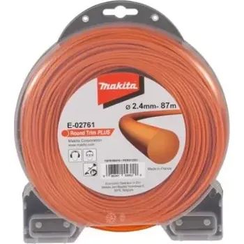 Příslušenství k zahradní technice Makita E-02761 Struna nylonová kulatá 2.4mm 87m oranžová (E-02761)