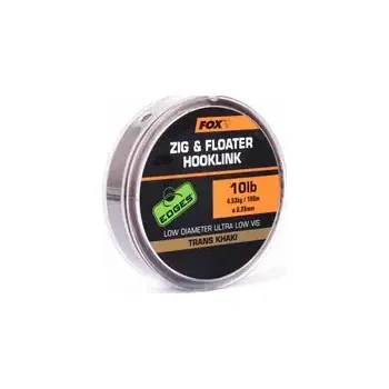 FOX Vlasec Zig and Floater Hooklink Trans Khaki 100m 0,26mm 10lb (CML168)