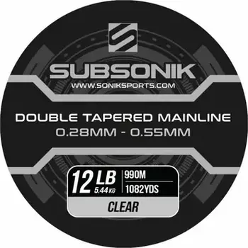 Sonik Vlasec Subsonik Double Tapered Main Line Clear 990m 0,33-0,60mm 16lb (RC0043)