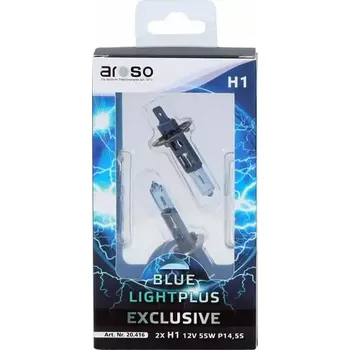 Autožárovka Aroso Autožárovky Light Plus H1 12V 55W P14.5s sada 2ks - blue (20.416)