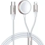 Joyroom S-IW012 Kabel 2v1 USB-C (M) - Lightnig (M) + magnetická nabíječka 1.5m bílá (S-IW012)