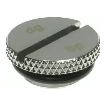 Fitinka BitsPower Šroubovací zátka G1/4 palce AG - plochá stříbrná (BP-WTP-C09)