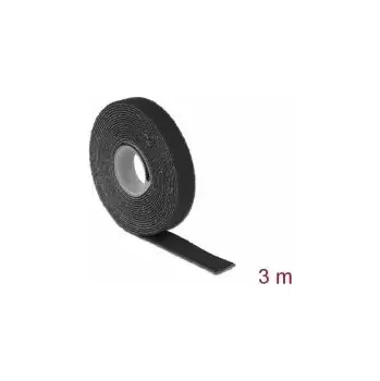 Lepicí páska DeLock Páska suchého zipu 300cm x 1.3 cm černá (18710)