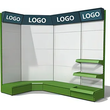 Příslušenství ke karavanu Regál rohový ke zdi s 4 stojany spokenými dohromady, nosnost jedné police 60kg, š100cmxh45xv220