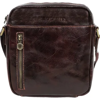 Gregorio Pánská kožená taška přes rameno Sagvan tmavě hnědá