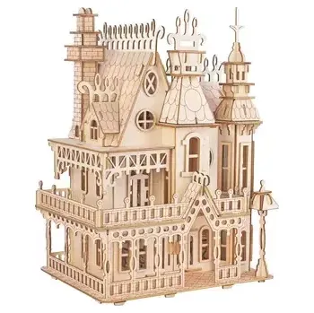 Puzzle Woodcraft Dřevěné 3D puzzle Fantasy vila (XE-G012)