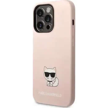 Pouzdro na mobilní telefon Karl Lagerfeld Liquid Silicone Choupette Zadní Kryt pro Apple iPhone 14 Pro Max růžová (3666339076665)