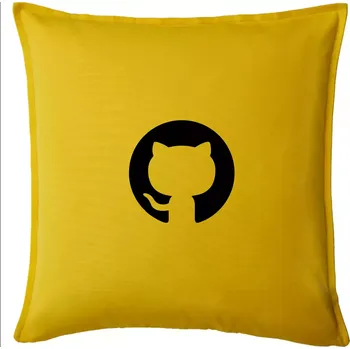 Polštář Kočka v kolečku - Polštář 50x50 - 50x50 - Pouze potah ( Žlutá )