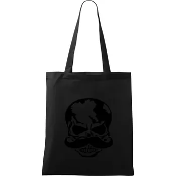 Mustache lebka - Taška bavlněná - 42 x 38 cm ( Černá )
