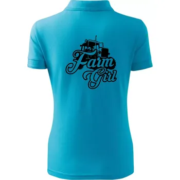Farm Girl - Polokošile dámská Pique Polo - 3XL ( Světlý tyrkys )
