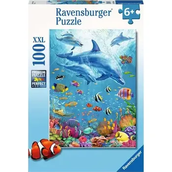 Puzzle Ravensburger Mezi delfíny (128891)