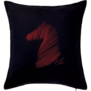 Polštář Kůň linky - Polštář 50x50 - 50x50 - Pouze potah ( Černá )