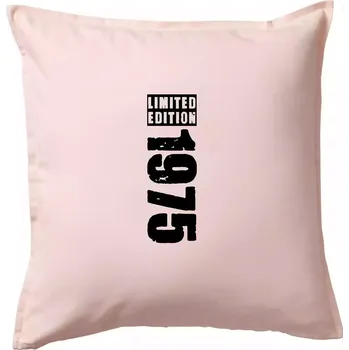 Polštář Limited edition 1975 pruh - Polštář 50x50 - 50x50 - Pouze potah ( Světle růžová )
