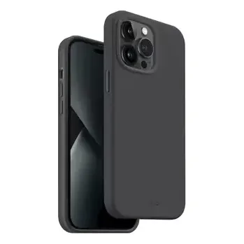 Pouzdro na mobilní telefon Uniq Hybrid Lino Hue Magclick Charging zadní kryt pro Apple iPhone 14 Pro Max - CHARCOAL (šedá) (8886463681688)