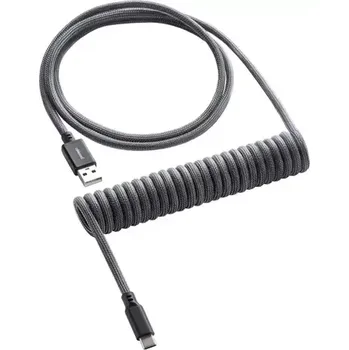 Kabel do PC CableMod Classic Coiled Keyboard Cable USB-C - USB-A 1.5m Carbon Grey (CM-CKCA-CK-KC150KC-R)