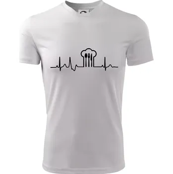 Chlapecké oblečení EKG kuchař čepice a příbory - Dětské triko sportovní (dresovina) - 122 cm/6 let ( Bílá )