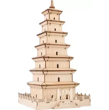 3D puzzle Woodcraft Dřevěné 3D puzzle Velká pagoda divoké husy (XF-G018)