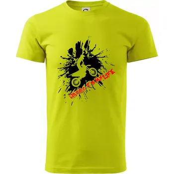 Pánské tričko Enduro its my life - Klasické pánské triko vyšší gramáže - XL ( Limetková )