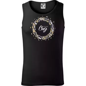 Lets play chess kruh - Tílko pánské Core - XL ( Černá )