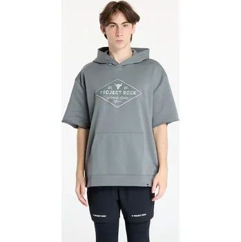 Pánská mikina Mikina Under Armour Project Rock Heavyweight Short Sleeve Hooded Tools T-Shirt Clay Green/ Clay Green S