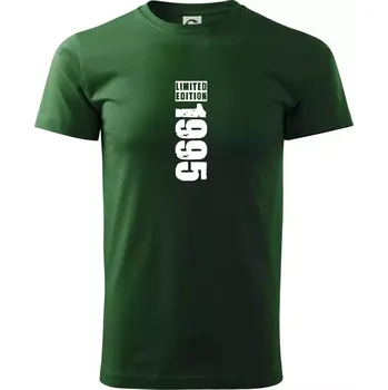 Pánské tričko Limited edition 1995 pruh - Triko extra velké (5-8XL) - 8XL ( Lahvově zelená )
