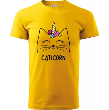 Pánské tričko Caticorn - Triko extra velké (5-8XL) - 8XL ( Žlutá )